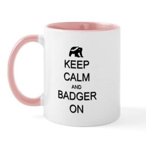 cafepress keep calm and badger on mug ceramic coffee mug, tea cup 11 oz