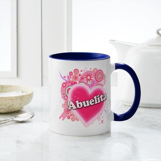 CafePress Abuelita Heart Art Mug Ceramic Coffee Mug, Tea Cup 11 oz