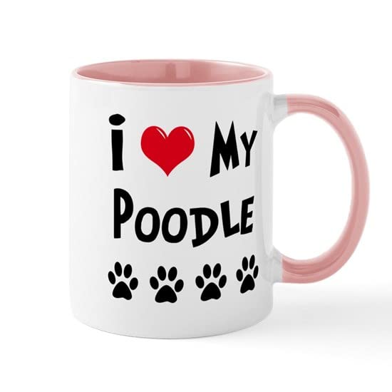 CafePress I Love My Poodle Mug Ceramic Coffee Mug, Tea Cup 11 oz