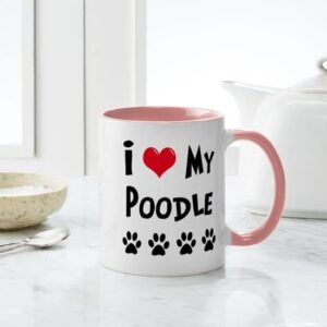 CafePress I Love My Poodle Mug Ceramic Coffee Mug, Tea Cup 11 oz