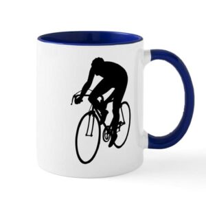 cafepress cycling silhouette mug ceramic coffee mug, tea cup 11 oz