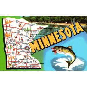 CafePress Minnesota State Map Mugs Ceramic Coffee Mug, Tea Cup 11 oz