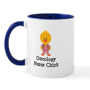 cafepress oncology nurse chick mug ceramic coffee mug, tea cup 11 oz