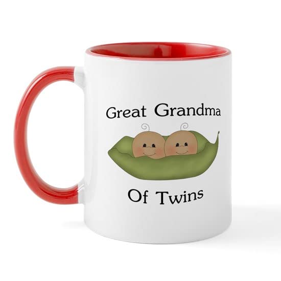 CafePress Great Grandma Of Twins Mug Ceramic Coffee Mug, Tea Cup 11 oz