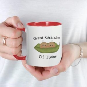 CafePress Great Grandma Of Twins Mug Ceramic Coffee Mug, Tea Cup 11 oz