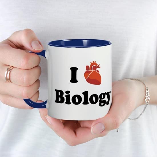 CafePress I (Heart) Biology Mug Ceramic Coffee Mug, Tea Cup 11 oz