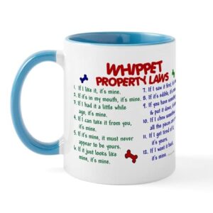 cafepress whippet property laws 2 mug ceramic coffee mug, tea cup 11 oz