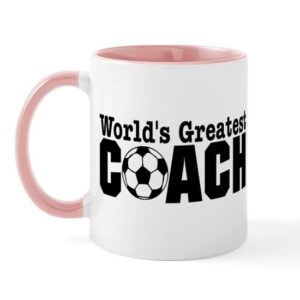 cafepress world’s greatest soccer coach mug ceramic coffee mug, tea cup 11 oz