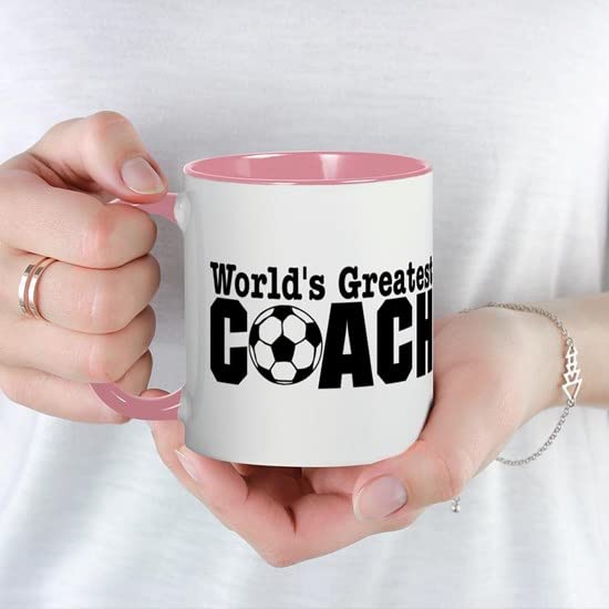 CafePress World's Greatest Soccer Coach Mug Ceramic Coffee Mug, Tea Cup 11 oz