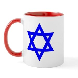 cafepress star of david blue mug ceramic coffee mug, tea cup 11 oz