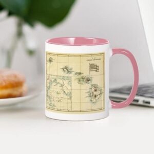 CafePress Antique Hawaii Map Mug Ceramic Coffee Mug, Tea Cup 11 oz