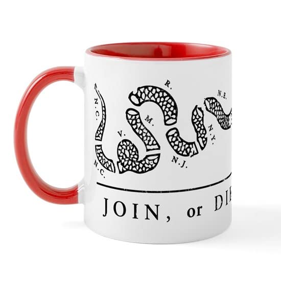 CafePress Join Or Die Mug Ceramic Coffee Mug, Tea Cup 11 oz