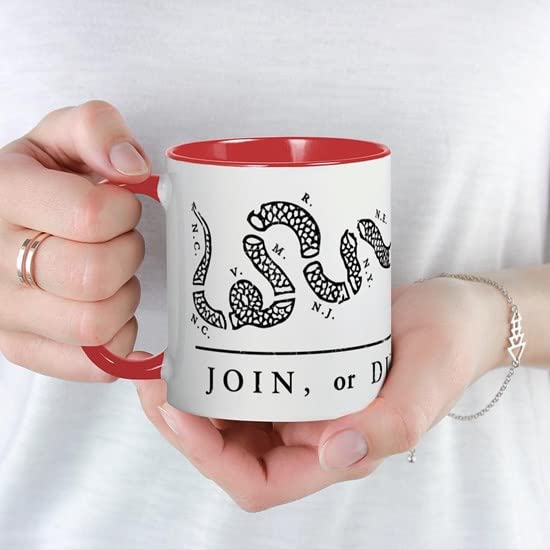 CafePress Join Or Die Mug Ceramic Coffee Mug, Tea Cup 11 oz