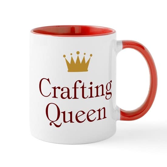 CafePress Crafting Queen Mug Ceramic Coffee Mug, Tea Cup 11 oz