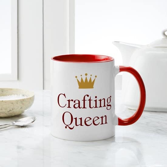 CafePress Crafting Queen Mug Ceramic Coffee Mug, Tea Cup 11 oz