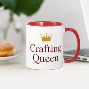 CafePress Crafting Queen Mug Ceramic Coffee Mug, Tea Cup 11 oz