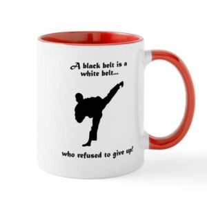 cafepress black belt refusal mug ceramic coffee mug, tea cup 11 oz