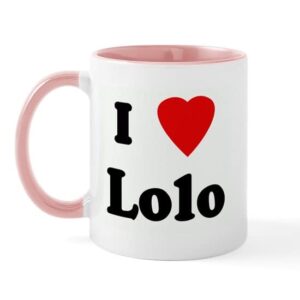 cafepress i love lolo mug ceramic coffee mug, tea cup 11 oz