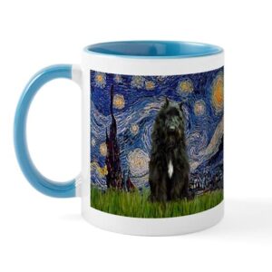 cafepress starry night bouvier mug ceramic coffee mug, tea cup 11 oz