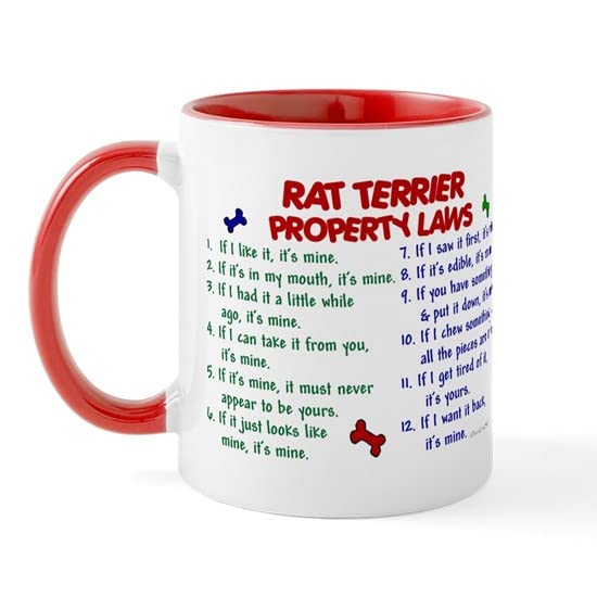 CafePress Rat Terrier Property Laws 2 Mug Ceramic Coffee Mug, Tea Cup 11 oz