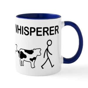 cafepress cow whisperer ceramic coffee mug, tea cup 11 oz