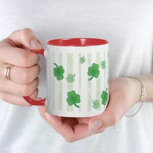 CafePress St Patrick's Shamrock Pattern Ceramic Coffee Mug Ceramic Coffee Mug, Tea Cup 11 oz