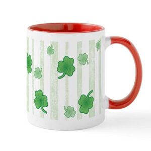 CafePress St Patrick's Shamrock Pattern Ceramic Coffee Mug Ceramic Coffee Mug, Tea Cup 11 oz