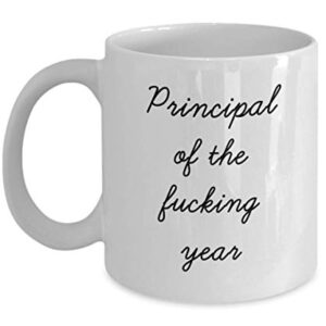 Best Principal Mug Funny Appreciation Mug for Coworkers Gag Swearing Mug for Adults Novelty Tea Cup