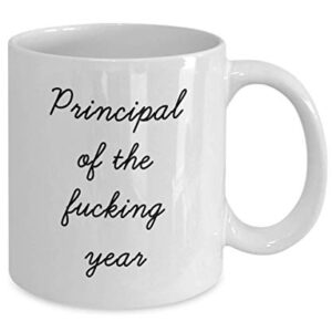 Best Principal Mug Funny Appreciation Mug for Coworkers Gag Swearing Mug for Adults Novelty Tea Cup