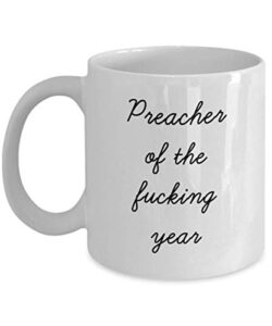 best preacher mug funny appreciation mug for coworkers gag swearing mug for adults novelty tea cup