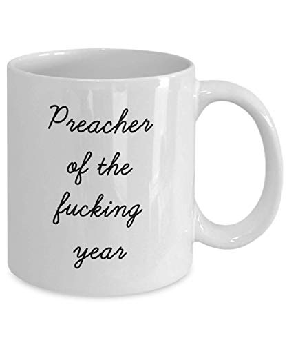 Best Preacher Mug Funny Appreciation Mug for Coworkers Gag Swearing Mug for Adults Novelty Tea Cup