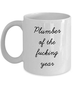best plumber mug funny appreciation mug for coworkers gag swearing mug for adults novelty tea cup
