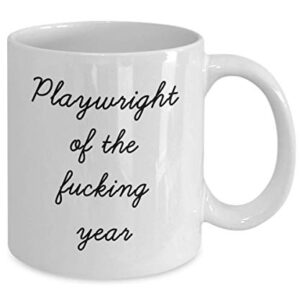 Best Playwright Mug Funny Appreciation Mug for Coworkers Gag Swearing Mug for Adults Novelty Tea Cup