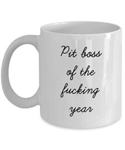 best pit boss mug funny appreciation mug for coworkers gag swearing mug for adults novelty tea cup