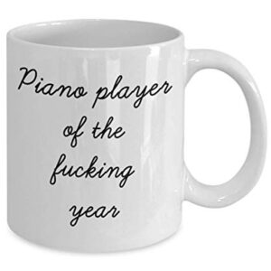 Best Piano Player Mug Funny Appreciation Mug for Coworkers Gag Swearing Mug for Adults Novelty Tea Cup