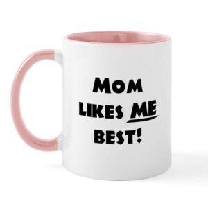 cafepress mom likes me best! mug ceramic coffee mug, tea cup 11 oz