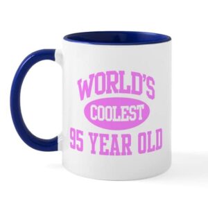 cafepress coolest 95 year old mug ceramic coffee mug, tea cup 11 oz