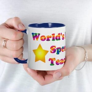 CafePress World's Best Speech Teacher Mug Ceramic Coffee Mug, Tea Cup 11 oz