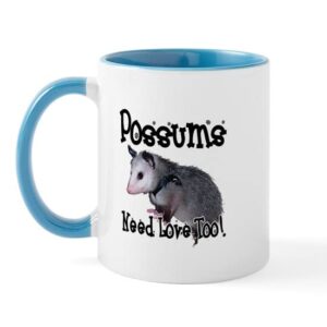cafepress possums need love mug ceramic coffee mug, tea cup 11 oz
