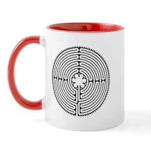 cafepress chartres labyrinth mug ceramic coffee mug, tea cup 11 oz