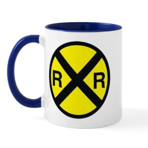 cafepress railroad crossing mug ceramic coffee mug, tea cup 11 oz