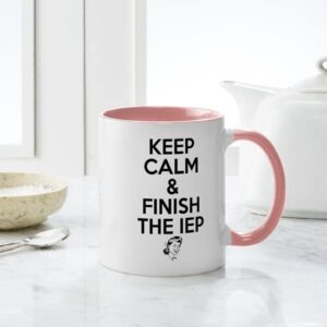 CafePress Keep Calm And Finish The IEP For Speech The Mugs Ceramic Coffee Mug, Tea Cup 11 oz