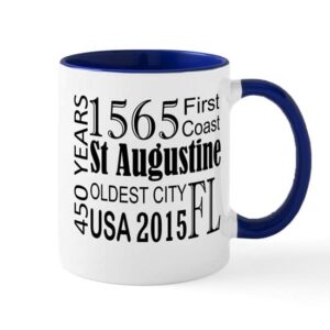cafepress st augustine 450 years mugs ceramic coffee mug, tea cup 11 oz