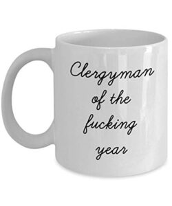 best clergyman mug funny appreciation mug for coworkers gag swearing mug for adults novelty tea cup