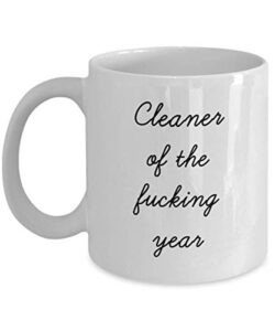 best cleaner mug funny appreciation mug for coworkers gag swearing mug for adults novelty tea cup