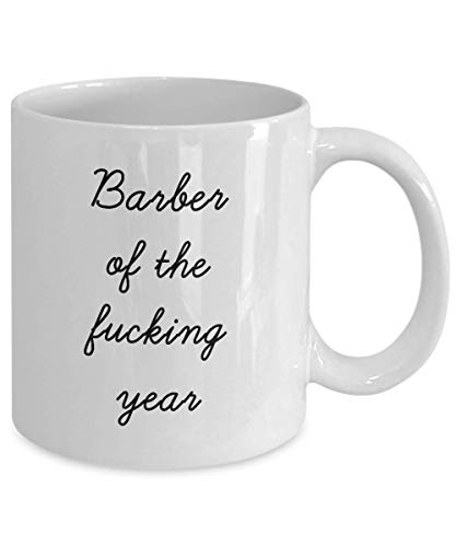 Best Barber Mug Funny Appreciation Mug for Coworkers Gag Swearing Mug for Adults Novelty Tea Cup