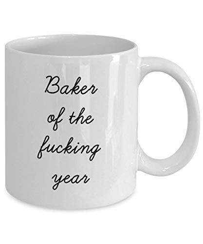 Best Baker Mug Funny Appreciation Mug for Coworkers Gag Swearing Mug for Adults Novelty Tea Cup