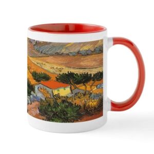 cafepress van gogh valley ploughman mug ceramic coffee mug, tea cup 11 oz