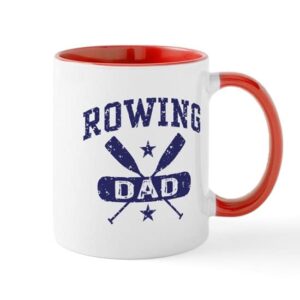 cafepress rowing dad mug ceramic coffee mug, tea cup 11 oz