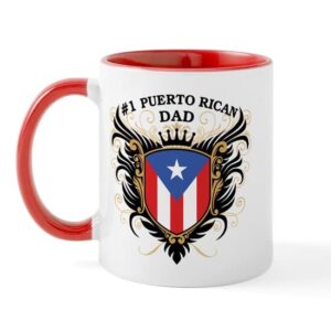 cafepress number one puerto rican dad mug ceramic coffee mug, tea cup 11 oz
